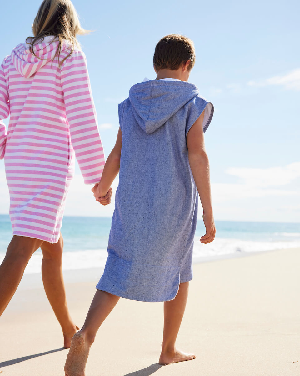 MONTEROSSO Kids Sleeveless Terry Hooded Towel: Navy