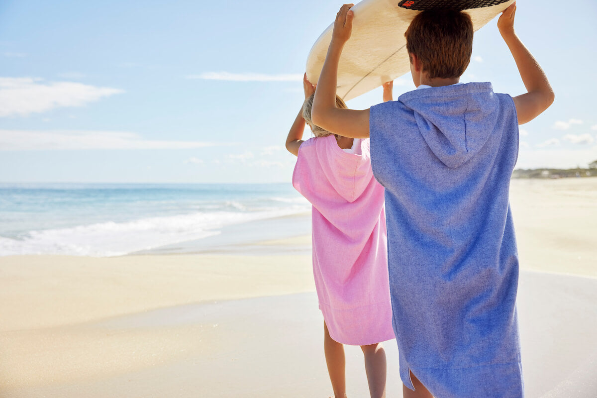 MONTEROSSO Kids Sleeveless Terry Hooded Towel: Navy