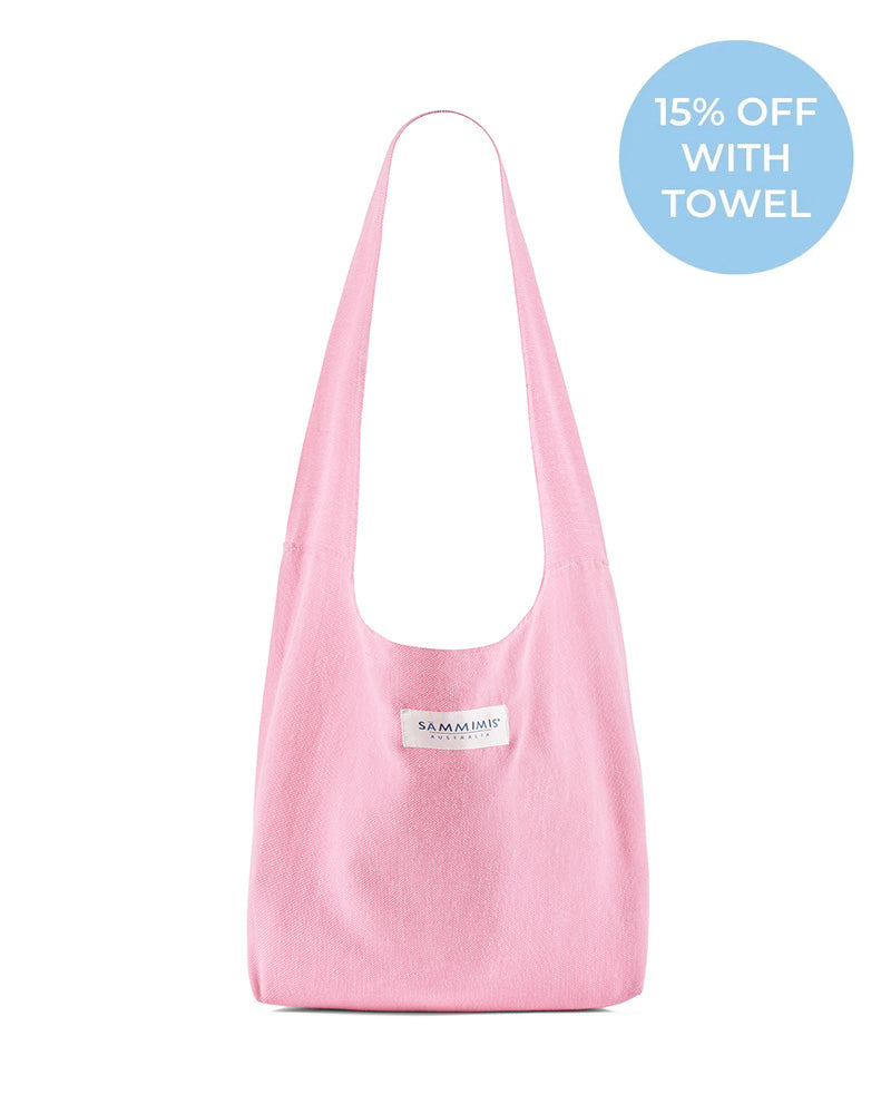MYKONOS Bag With Piping: Hot Pink/White