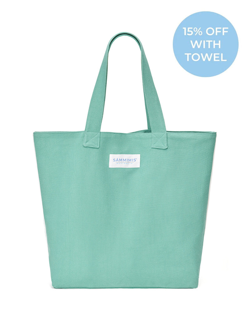 CORFU Jumbo Canvas Bag: Sage