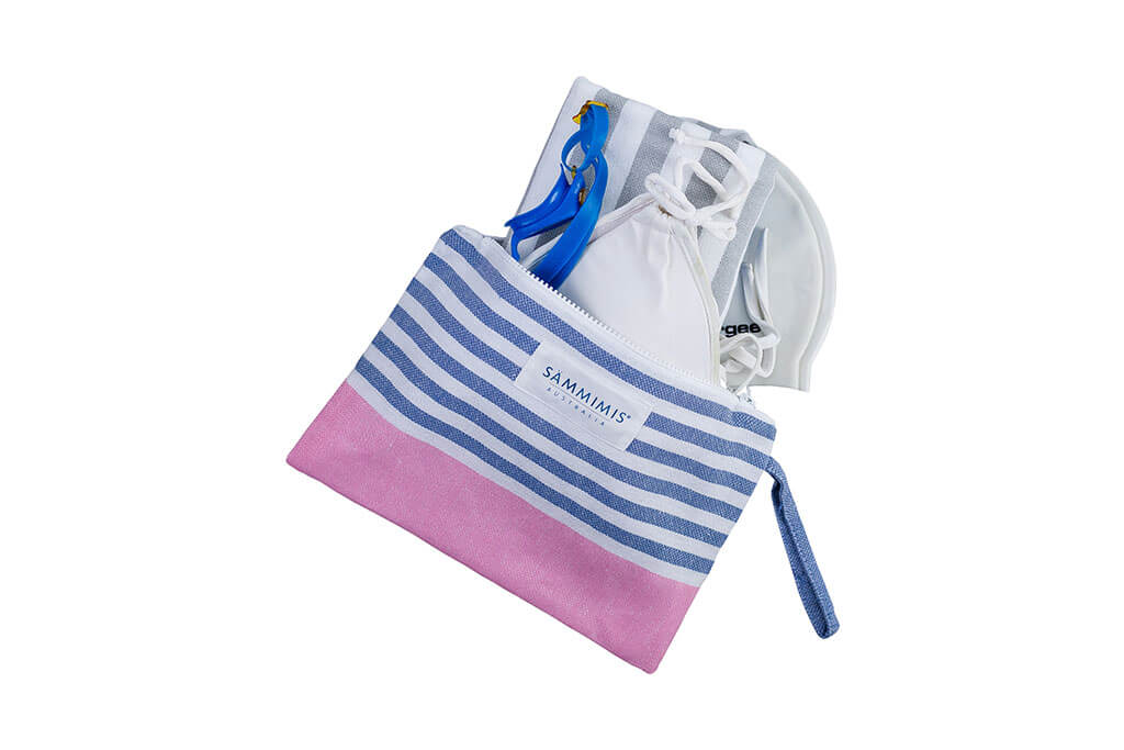 MAYO Swimsuit Wet Bag: Pink/Denim