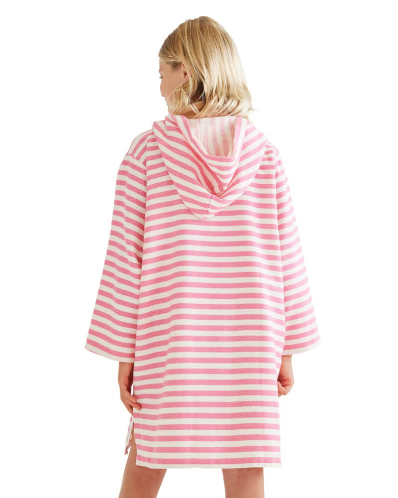 AMALFI Kids Hooded Towel: Hot Pink/White