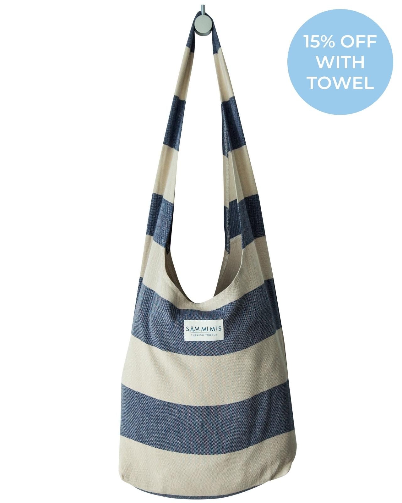 SANTORINI Bag: Navy/Beige