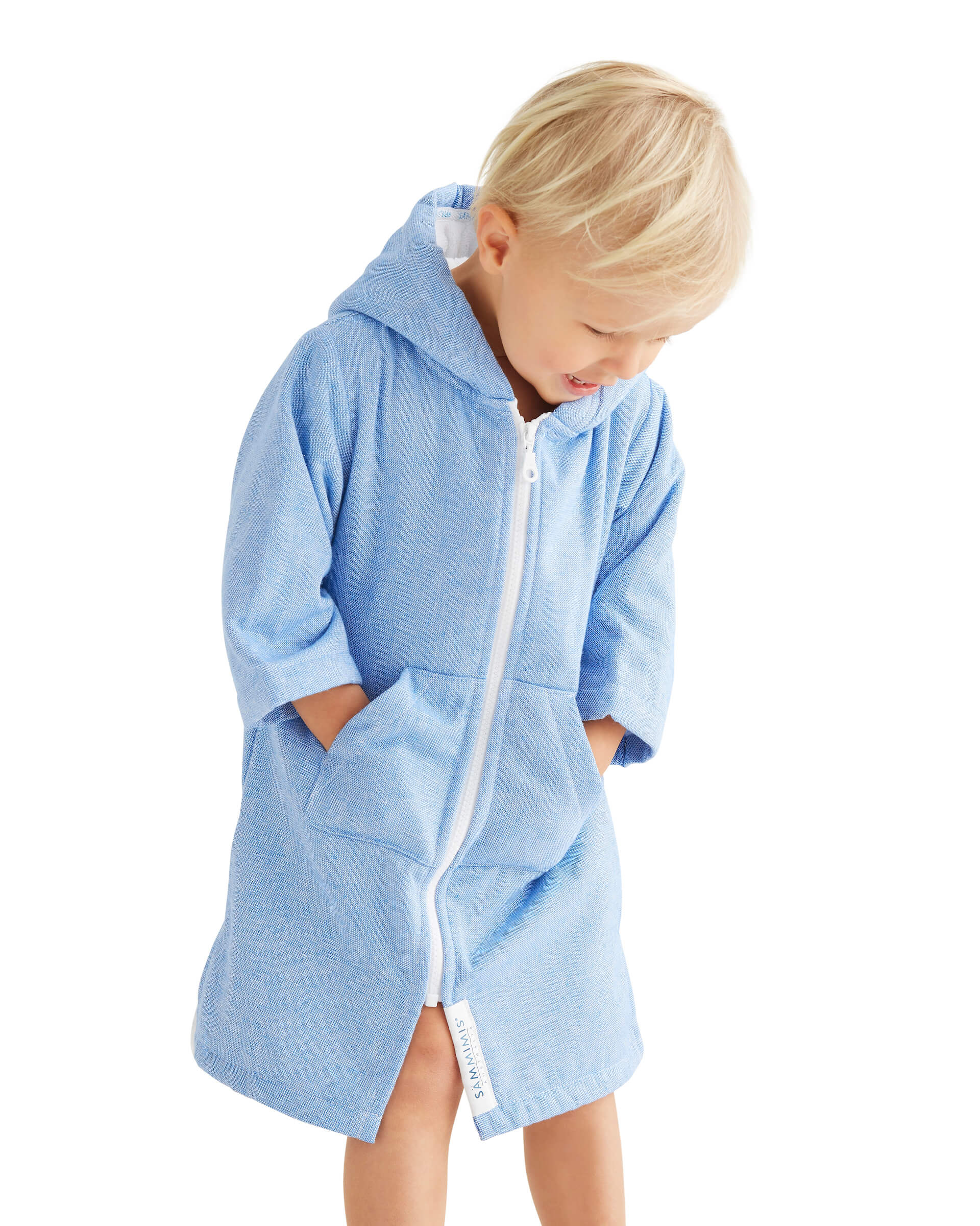 MENORCA Baby Terry Hooded Towel: Royal Blue