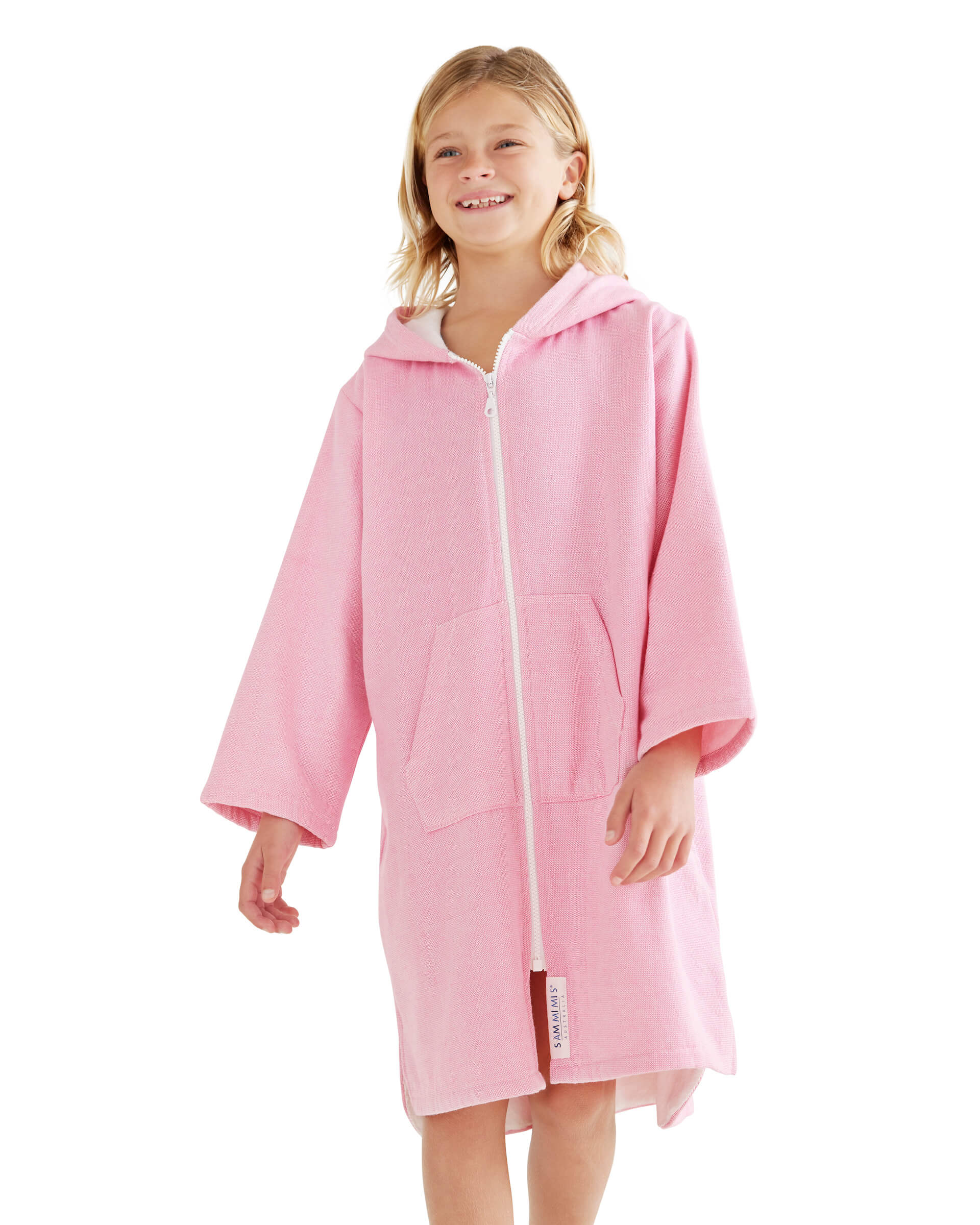 MENORCA Kids Terry Hooded Towel: Pink