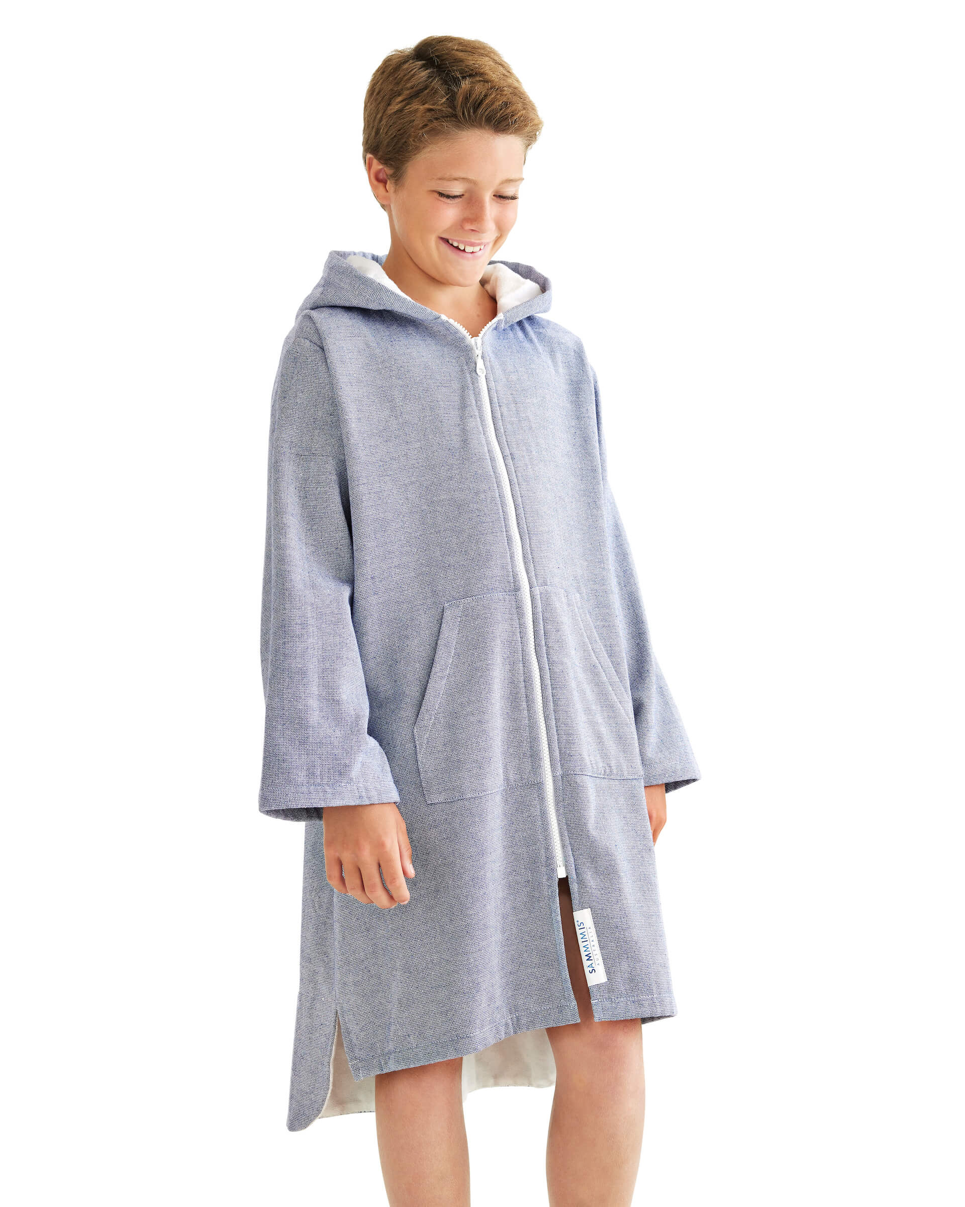 MENORCA Kids Terry Hooded Towel: Navy