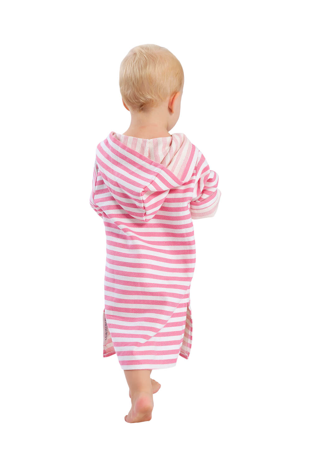 AMALFI Baby Hooded Towel: Hot Pink/White